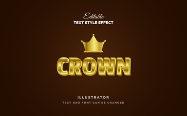 Gold metal text style effect Premium Vector