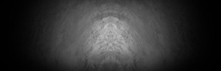 Naklejka premium Old wall texture cement dark black gray panorama background abstract grey color design are light with white gradient background.