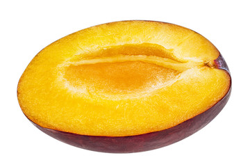 Plum isolated on white background with clipping path