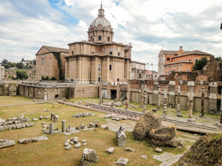 Obraz premium Roman Forum, the ruins in Rome, Italy.