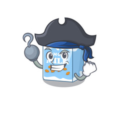 Cute almond milk mascot design with a hat