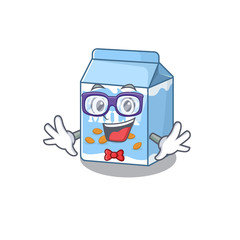 A cartoon concept of Geek almond milk design