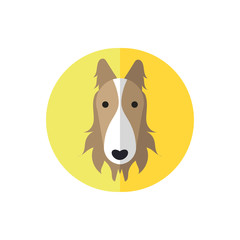 cute dog pet head character