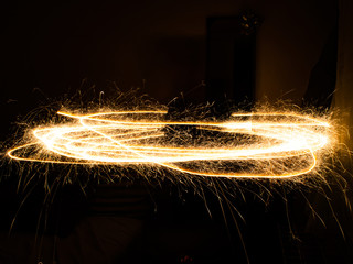 Long exposure painting with light