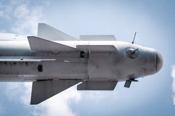 Fototapeta na wymiar combat missile close-up against the sky