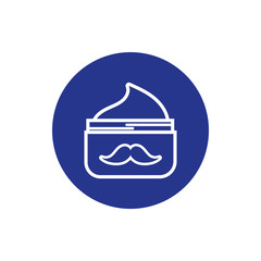 cream pot with mustache product block style