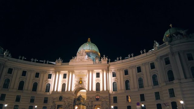 The Hofburg palace in Vienna, Austria. It is the former principal imperial palace of the Habsburg dynasty rulers and today serves as the official residence and workplace of the President of Austria.