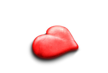 Heart isolated on white background.