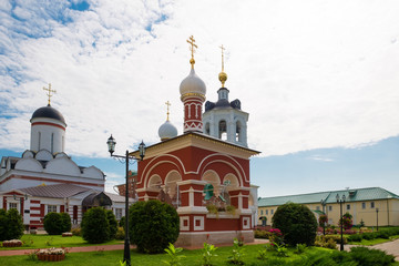 Fototapeta na wymiar View of the Chapel of St. John the Baptist above the source in the Nikolo-Peshnoshsky Monastery