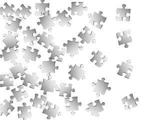 Business riddle jigsaw puzzle metallic silver 