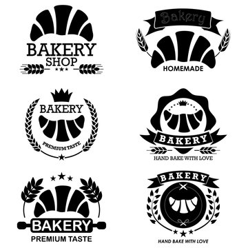 Bakery logo emblem set Vector Template