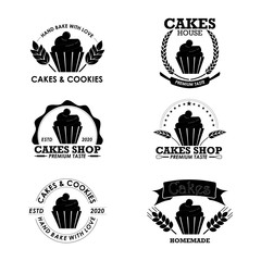 Flat bakery logos  Vector Template
