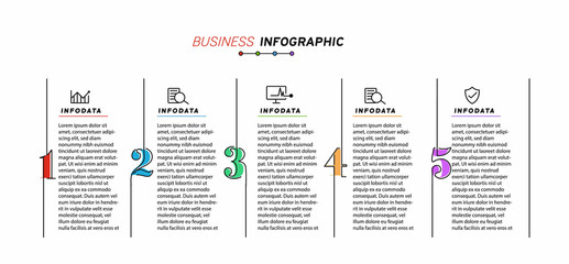 Design elements of business infographics. Set of 3D infographics.