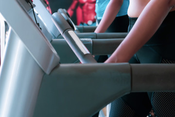Woman training in a fitness club