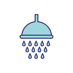 shower tap drops isolated icon