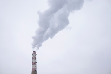 A large industrial Smokestack Emissions