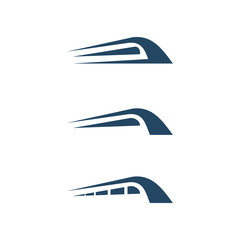 Train station logo template vector illustration design