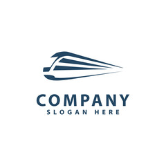 Train station logo template vector illustration design