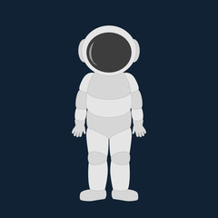 Astronaut in space suit. Cartoon style. Vector illustration.