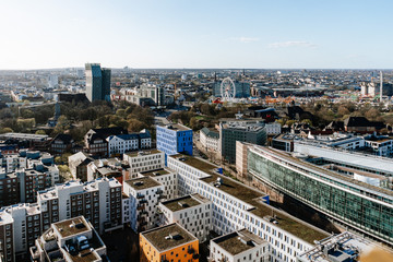 View over the city of Hamburg, Germany