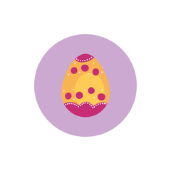 easter egg painted dotted block style