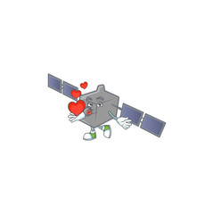 A sweetie satellite network cartoon character holding a heart
