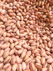Pistachios For Sale. Healthy Fresh Food Background.
