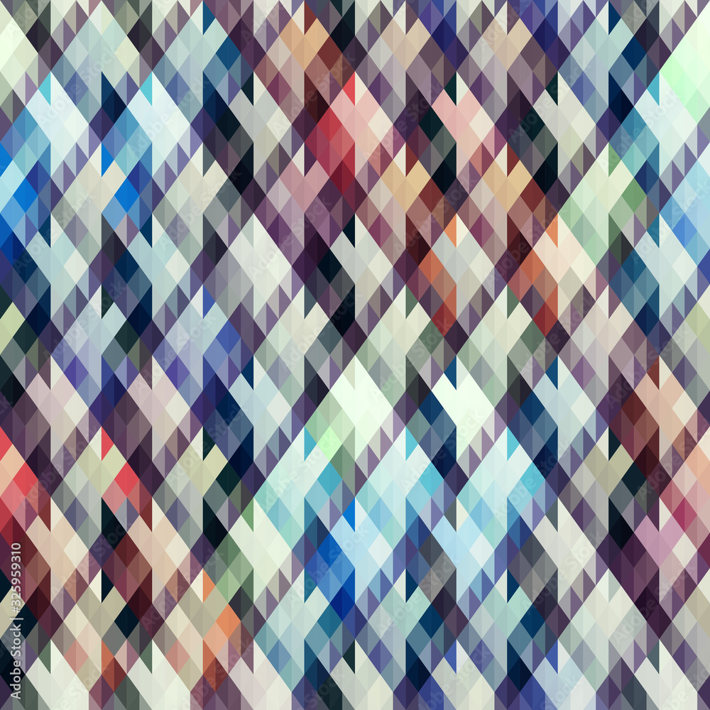 Poster Geometric abstract pattern in low poly style.