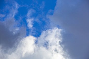 Picturesque textured clouds in the sky at the daytime