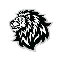 Lion Head Logo Vector Illustration
