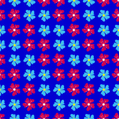 Naklejka na ściany i meble seamless pattern with colorful Flowers