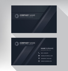 Business card in modern style black gray white