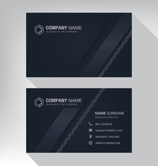 Business card in modern style black gray white