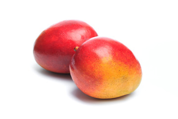 Ripe mango isolated on white. Mango Clipping Path - Image