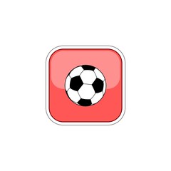 Fototapeta premium Football club emblem with soccer ball on shield 