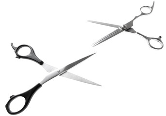 Scissors for haircuts isolated on a white background