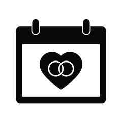 wedding day  calendar Happy wedding day, marige icon love icon 