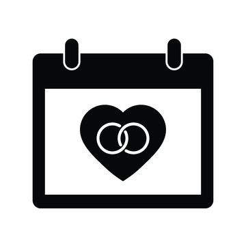 wedding day  calendar Happy wedding day, marige icon love icon 