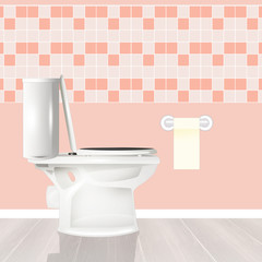 illustration of the toilet in the bathroom