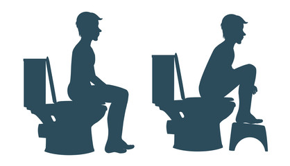 correct posture on the toilet