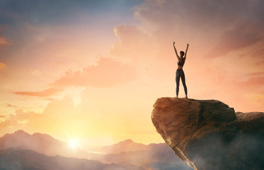 Woman in the mountain.