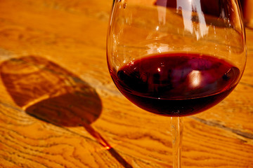Glass of Fresh Red Wine for Celebration