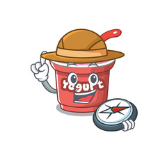 Yogurt experienced Explorer using a in compass