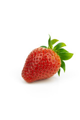 fresh garden strawberry fruit isolated on white