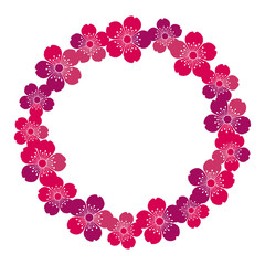 桜の花 背景素材 フレーム コースター イラスト ベクター