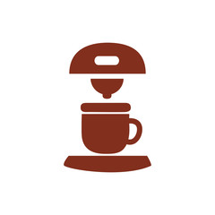 coffee dispenser machine drink silhouette style icon