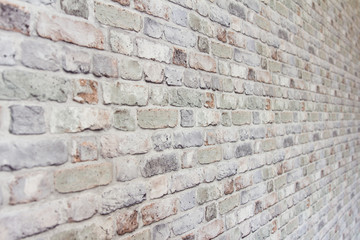 Ornamental brick wall forms part of interior