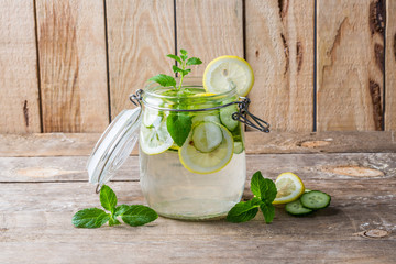 Detox Water. Detox water infused with mint, lemon and cucumbers