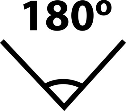 180 degree angle icon,