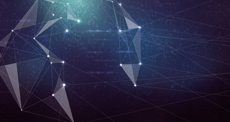 2d illustration Abstract futuristic electronic circuit technology background